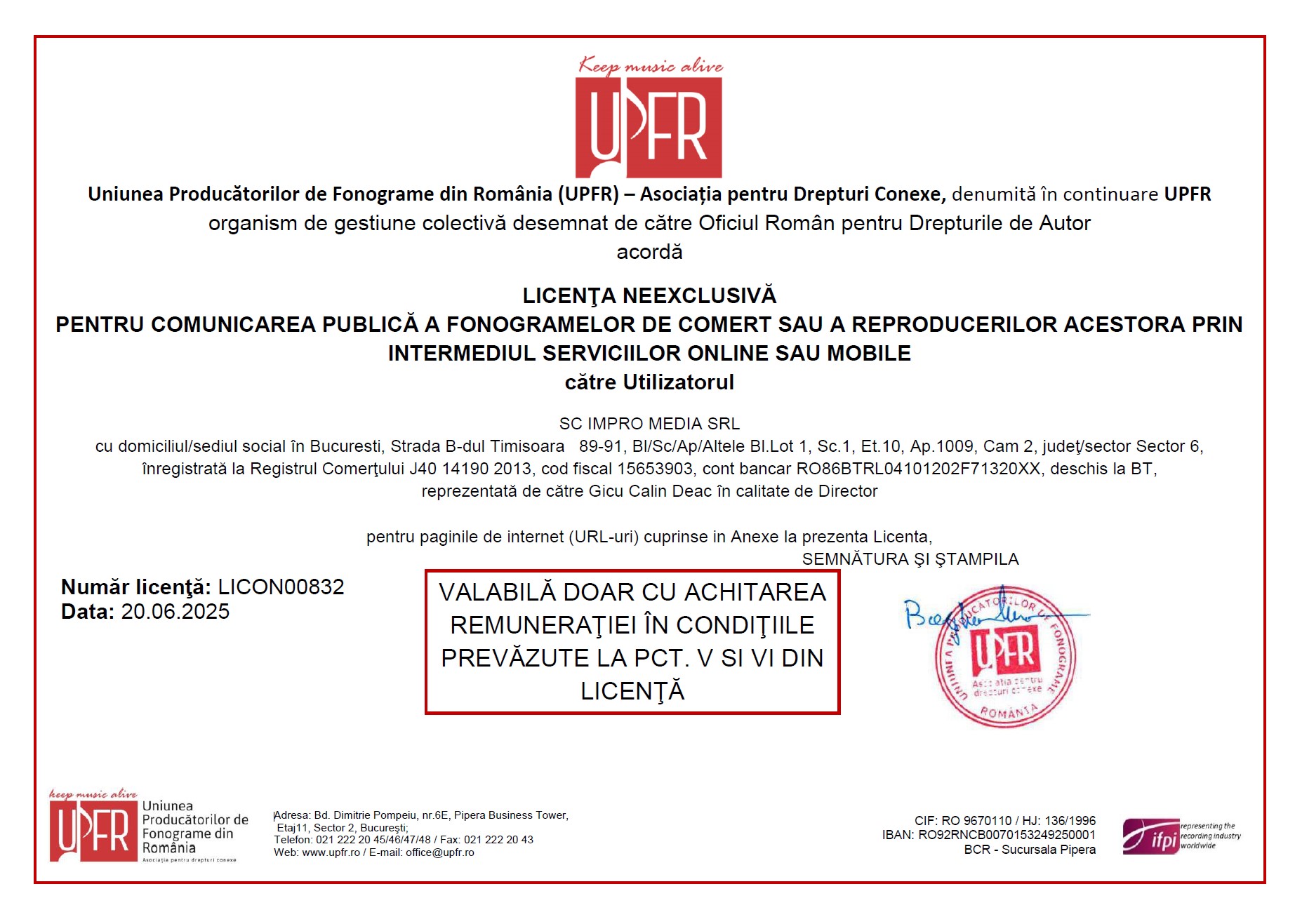 Licenta UPFR